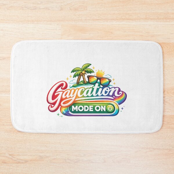 Item preview, Gaycation Mode On Tropical Pride Vacation Rainbow LGBTQ Travel Energy designed and sold by Aryabek.