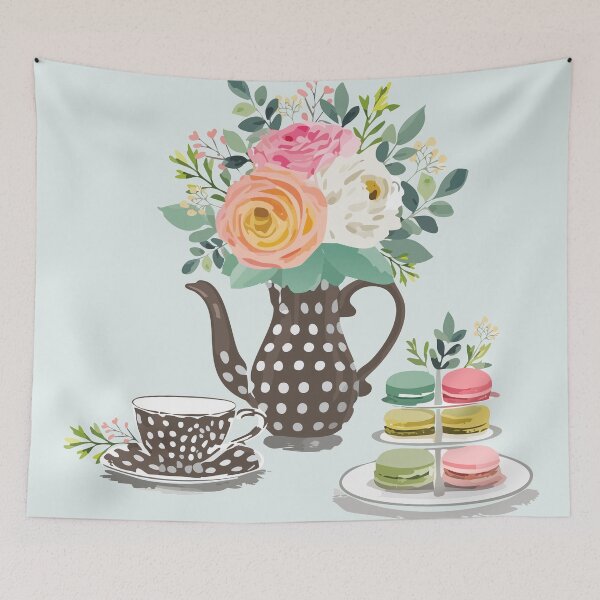 Item preview, Cozy Afternoon Tea Time Botanical Art designed and sold by storieslanguage.