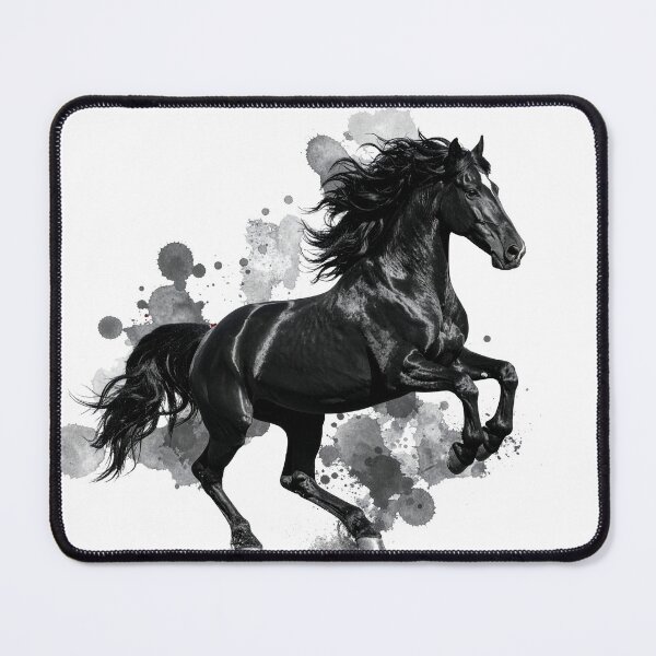 Item preview, Black Horse Ink Splash Running Stallion Art designed and sold by Rutvain.