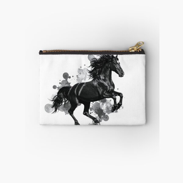 Item preview, Black Horse Ink Splash Running Stallion Art designed and sold by Rutvain.