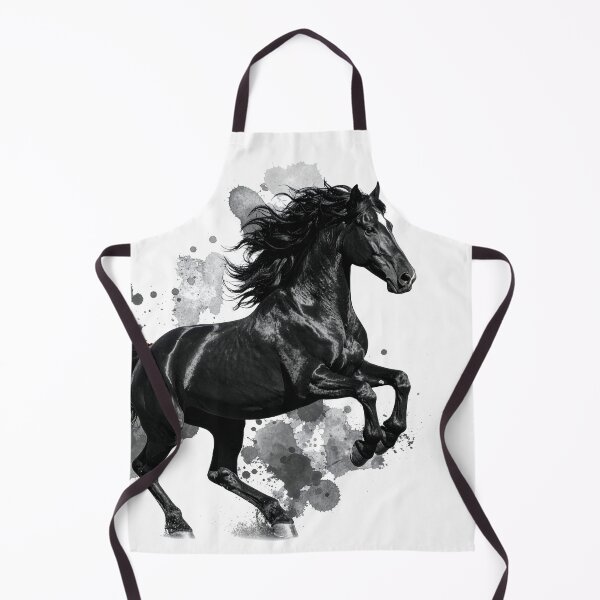 Item preview, Black Horse Ink Splash Running Stallion Art designed and sold by Rutvain.