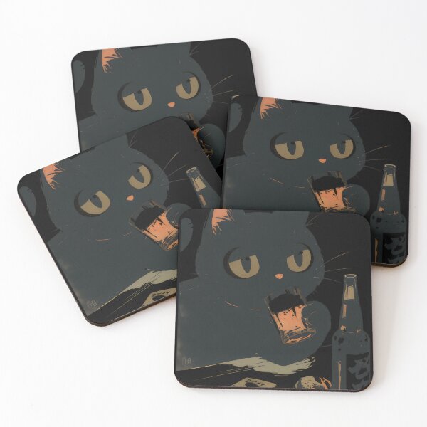 Item preview, Tipsy Black Cat #613 designed and sold by triglavis-art.