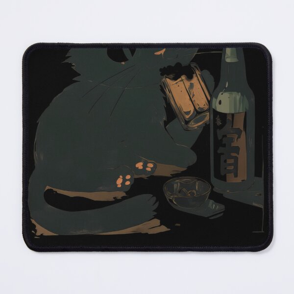 Item preview, Midnight Cat and Golden Beer #684 designed and sold by triglavis-art.