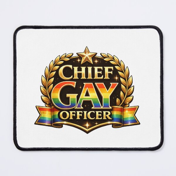 Item preview, Chief Gay Officer Rainbow Crest Pride Leadership Authority Queer Executive Humor designed and sold by Aryabek.
