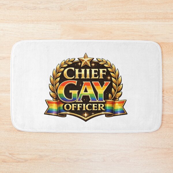 Item preview, Chief Gay Officer Rainbow Crest Pride Leadership Authority Queer Executive Humor designed and sold by Aryabek.