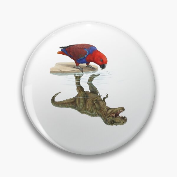 Item preview, Funny Red Eclectus Reflection T Rex Dinosaur Parrot Mom Dad Lover designed and sold by DoodleTortle.