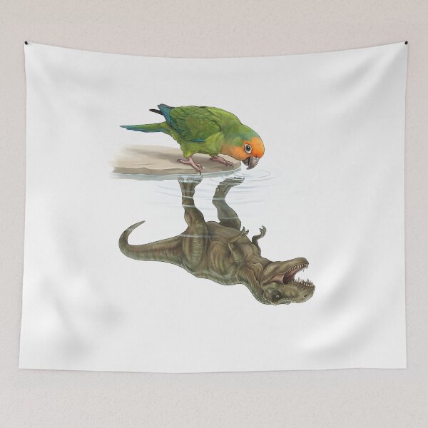 Item preview, Funny Peach Fronted Conure Reflection T Rex Dinosaur Parrot Mom Dad Lover designed and sold by DoodleTortle.