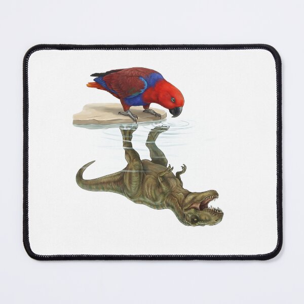 Item preview, Funny Red Eclectus Reflection T Rex Dinosaur Parrot Mom Dad Lover designed and sold by DoodleTortle.