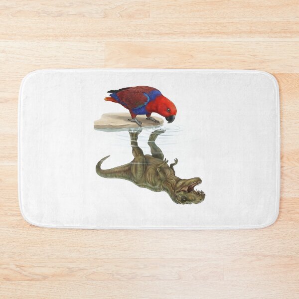 Item preview, Funny Red Eclectus Reflection T Rex Dinosaur Parrot Mom Dad Lover designed and sold by DoodleTortle.