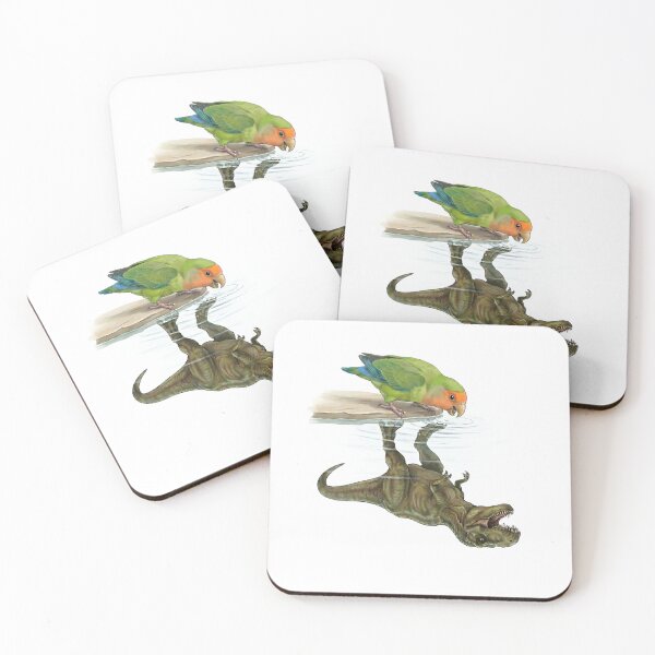 Item preview, Funny Rosy Faced Lovebird Reflection T Rex Dinosaur Parrot Mom Dad Lover designed and sold by DoodleTortle.