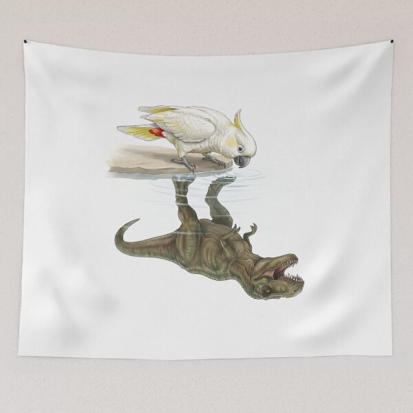 Item preview, Funny Red vented Cockatoo Reflection T Rex Dinosaur Parrot Mom Dad Lover designed and sold by DoodleTortle.