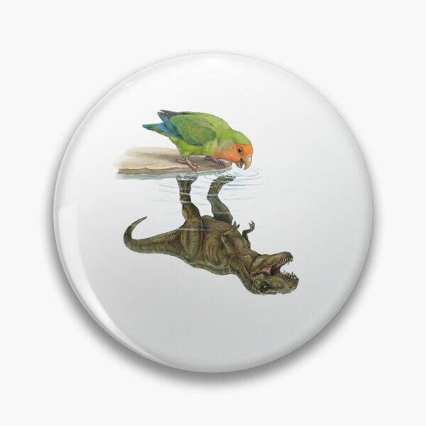 Item preview, Funny Rosy Faced Lovebird Reflection T Rex Dinosaur Parrot Mom Dad Lover designed and sold by DoodleTortle.