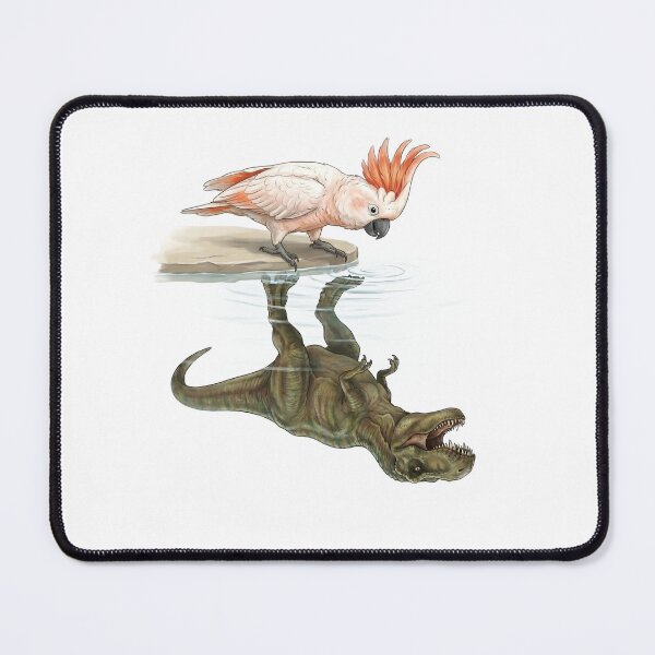 Item preview, Funny Salmon crested Cockatoo Reflection T Rex Dinosaur Parrot Mom Dad Lover designed and sold by DoodleTortle.