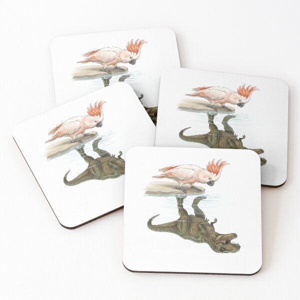 Item preview, Funny Salmon crested Cockatoo Reflection T Rex Dinosaur Parrot Mom Dad Lover designed and sold by DoodleTortle.