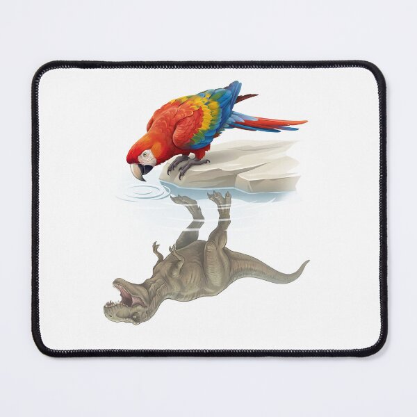 Item preview, Funny Scarlet Macaw Reflection T Rex Dinosaur Parrot Mom Dad Lover designed and sold by DoodleTortle.