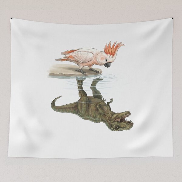 Item preview, Funny Salmon crested Cockatoo Reflection T Rex Dinosaur Parrot Mom Dad Lover designed and sold by DoodleTortle.