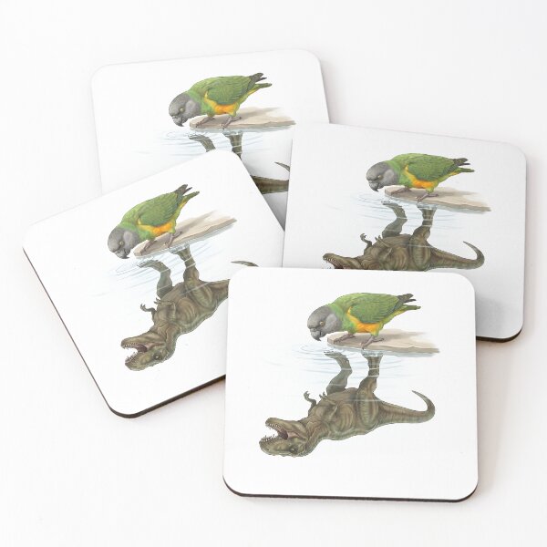 Item preview, Funny Senegal Parrot Reflection T Rex Dinosaur Parrot Mom Dad Lover designed and sold by DoodleTortle.