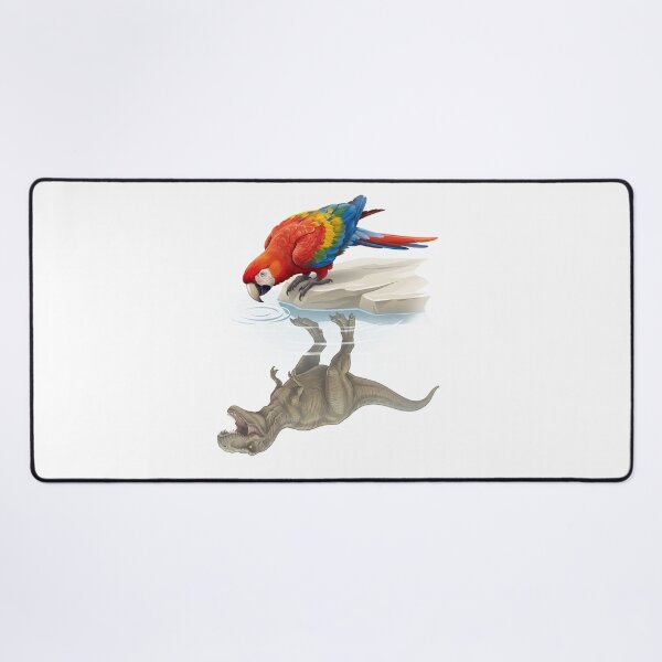 Item preview, Funny Scarlet Macaw Reflection T Rex Dinosaur Parrot Mom Dad Lover designed and sold by DoodleTortle.