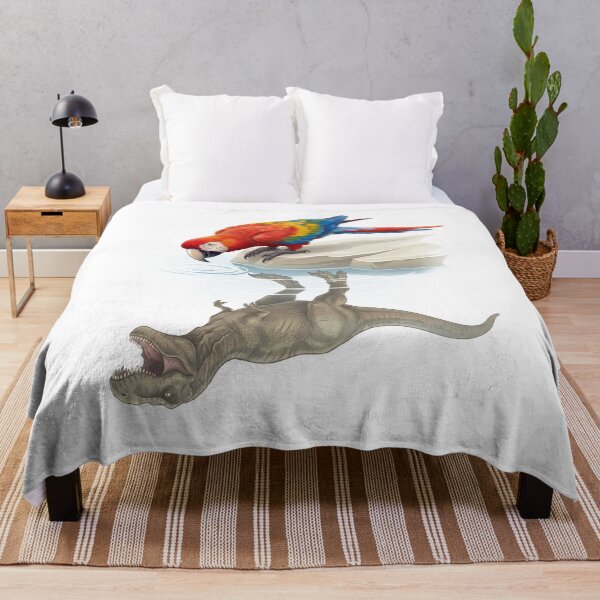 Item preview, Funny Scarlet Macaw Reflection T Rex Dinosaur Parrot Mom Dad Lover designed and sold by DoodleTortle.