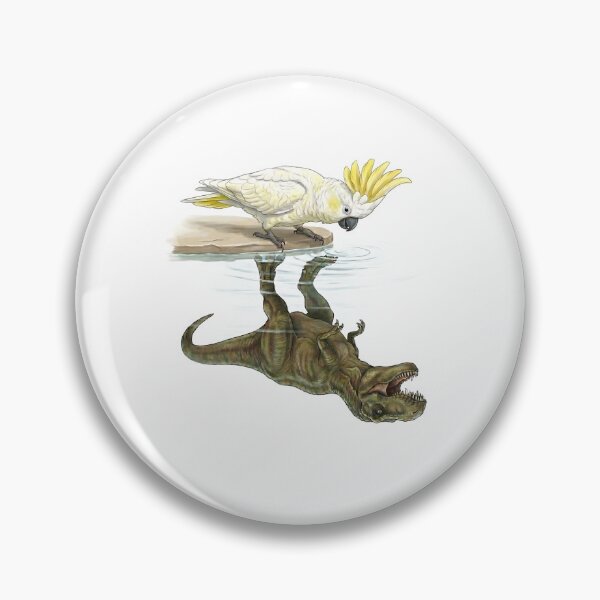Item preview, Funny Sulphur crested Cockatoo Reflection T Rex Dinosaur Parrot Mom Dad Lover designed and sold by DoodleTortle.