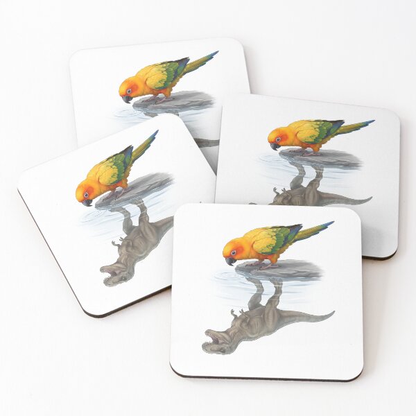Item preview, Funny Sun Conure Reflection T Rex Dinosaur Parrot Mom Dad Lover designed and sold by DoodleTortle.