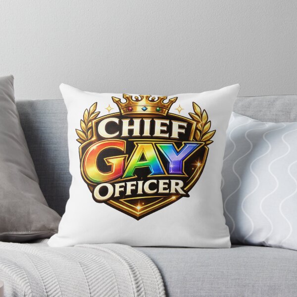 Item preview, Chief Gay Officer Crown Crest Rainbow Pride Authority Queer Power Statement designed and sold by Aryabek.