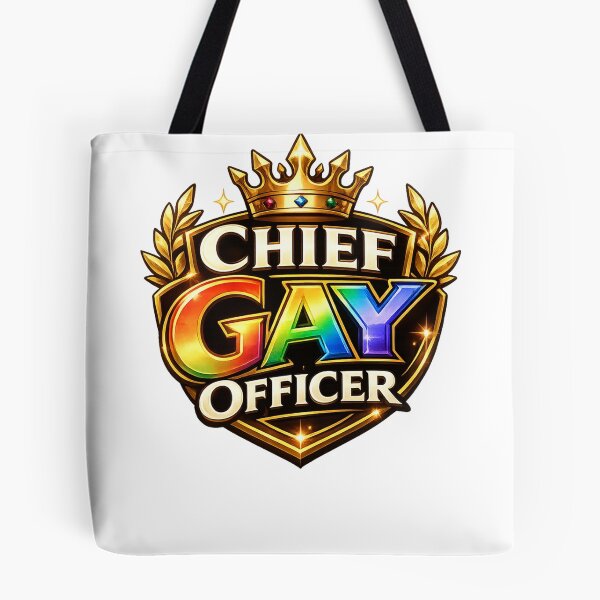 Item preview, Chief Gay Officer Crown Crest Rainbow Pride Authority Queer Power Statement designed and sold by Aryabek.
