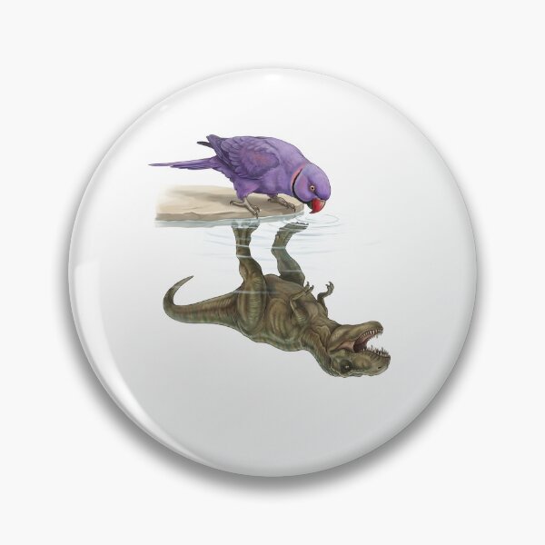 Item preview, Funny Violet Indian Ringneck Reflection T Rex Dinosaur Parrot Mom Dad Lover designed and sold by DoodleTortle.
