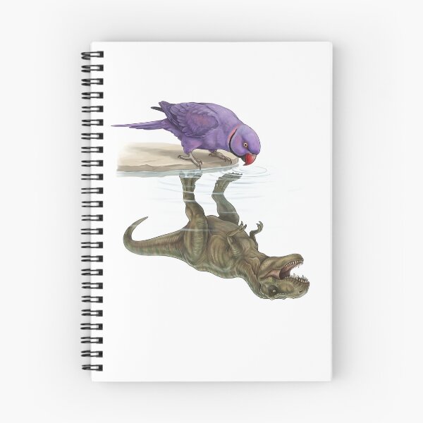 Item preview, Funny Violet Indian Ringneck Reflection T Rex Dinosaur Parrot Mom Dad Lover designed and sold by DoodleTortle.