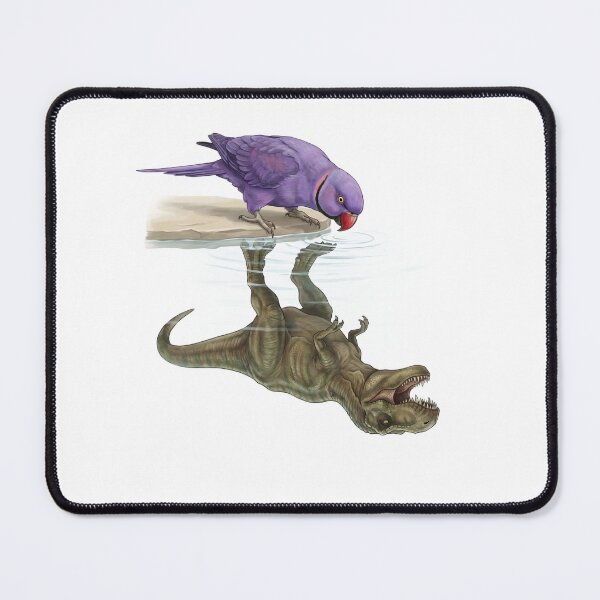 Item preview, Funny Violet Indian Ringneck Reflection T Rex Dinosaur Parrot Mom Dad Lover designed and sold by DoodleTortle.