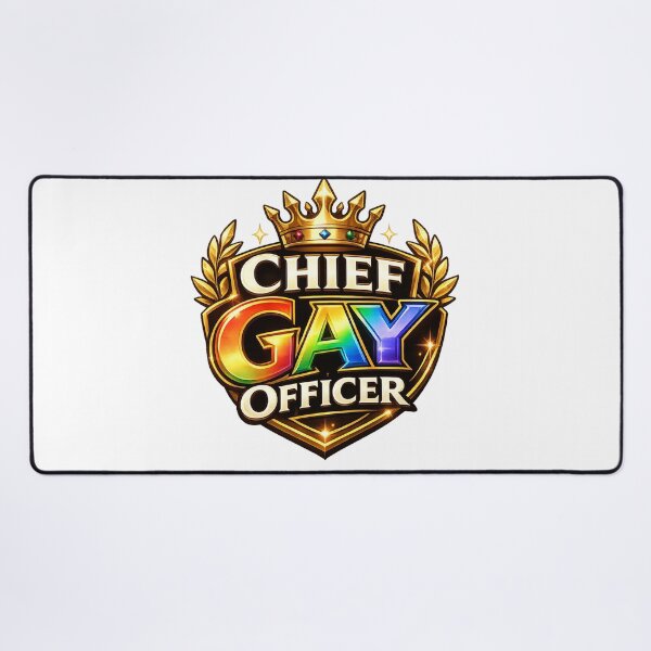 Item preview, Chief Gay Officer Crown Crest Rainbow Pride Authority Queer Power Statement designed and sold by Aryabek.