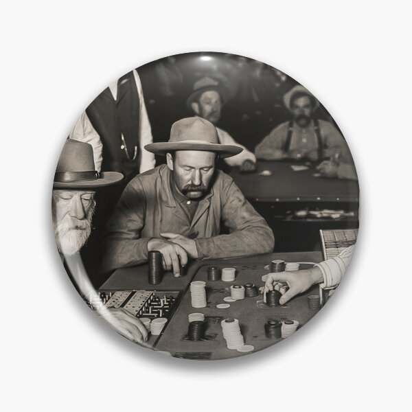 Item preview, Vintage Wild West Saloon Poker Scene Arizona 1895 designed and sold by TheSoulOfArt.