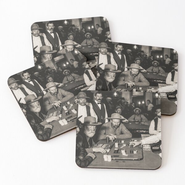 Item preview, Vintage Wild West Saloon Poker Scene Arizona 1895 designed and sold by TheSoulOfArt.