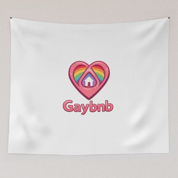 Item preview, Gaybnb Rainbow Heart Home Sharing Pride Travel Community Queer Stay Concept designed and sold by Aryabek.