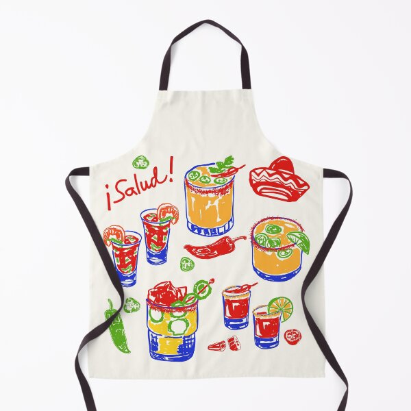Item preview, Salud Mexican Drinks - Spicy Margarita, Michelada, Tequila Illustration designed and sold by MaiZephyr.