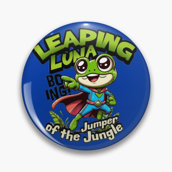 Item preview, Leaping Luna Frog Superhero - Jumper of the Jungle Kids Art designed and sold by GenZFashion000.