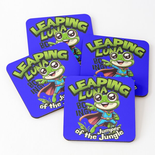 Item preview, Leaping Luna Frog Superhero - Jumper of the Jungle Kids Art designed and sold by GenZFashion000.