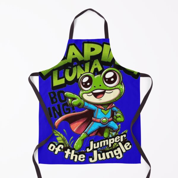 Item preview, Leaping Luna Frog Superhero - Jumper of the Jungle Kids Art designed and sold by GenZFashion000.