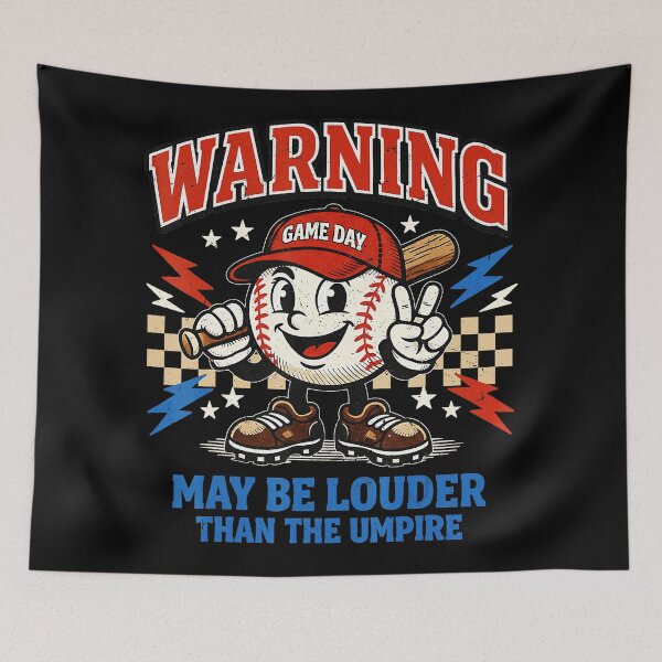 Item preview, Warning May Be Louder Than The Umpire Funny Baseball designed and sold by miaa-artistshop.
