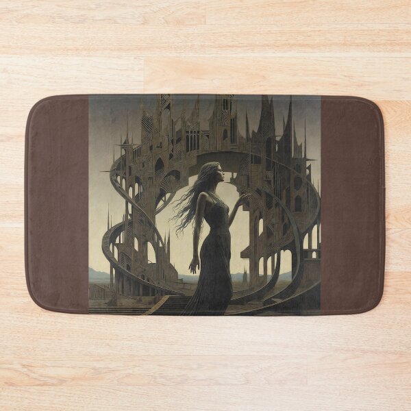 Item preview, Surreal Gothic Goddess - Elegant Woman in Impossible Floating Architecture designed and sold by David Brookes Digital.