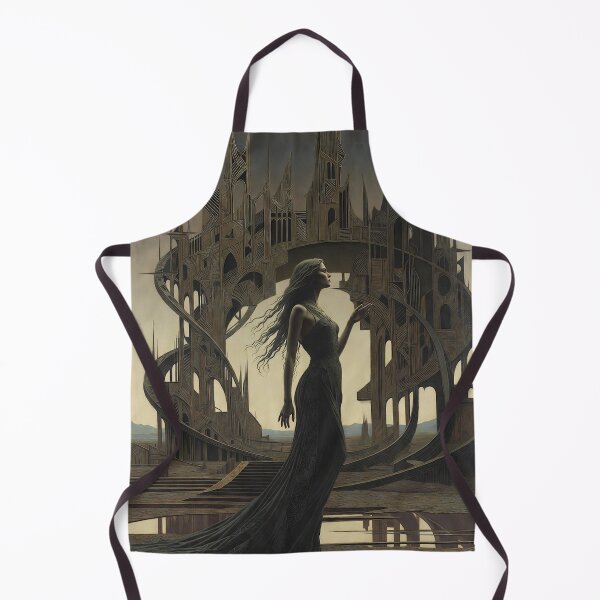 Item preview, Surreal Gothic Goddess - Elegant Woman in Impossible Floating Architecture designed and sold by David Brookes Digital.