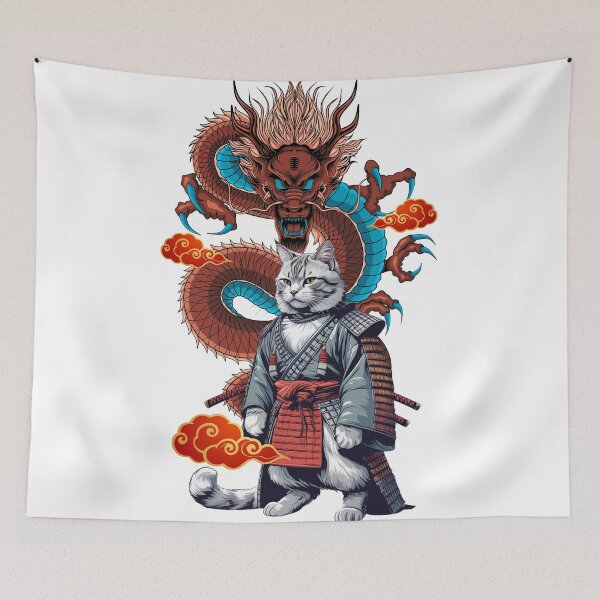Item preview, Samurai Cat Dragon designed and sold by yuki-hana.