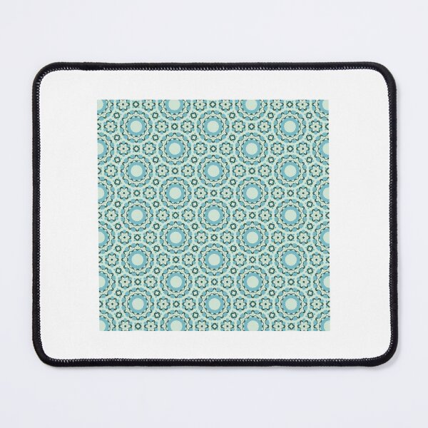 Item preview, Cool Blue Circular Floral Tile Symmetry Pattern designed and sold by zenrywardsss.