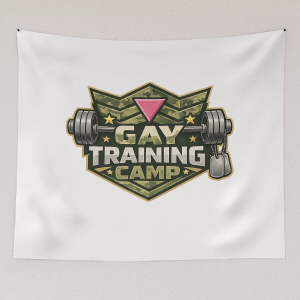 Item preview, Gay Training Camp Strength Pride Fitness Culture Queer Military Humor designed and sold by Places On Earth.