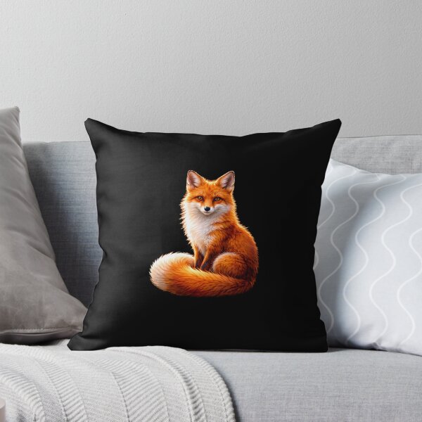 Item preview, Realistic Red Fox Portrait on Black Background designed and sold by RakyLaky.