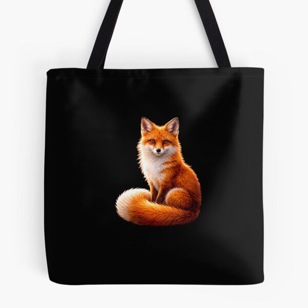 Item preview, Realistic Red Fox Portrait on Black Background designed and sold by RakyLaky.