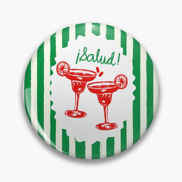 Item preview, Green Stripes Margarita Salud Cocktail Art Print designed and sold by MaiZephyr.