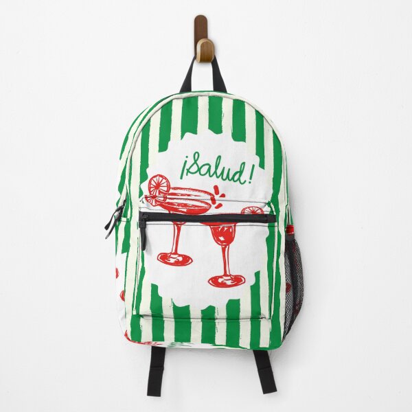 Item preview, Green Stripes Margarita Salud Cocktail Art Print designed and sold by MaiZephyr.