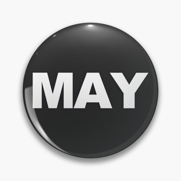 Item preview, MAY — White Minimal Bold Type Statement designed and sold by WORDPAUSE.