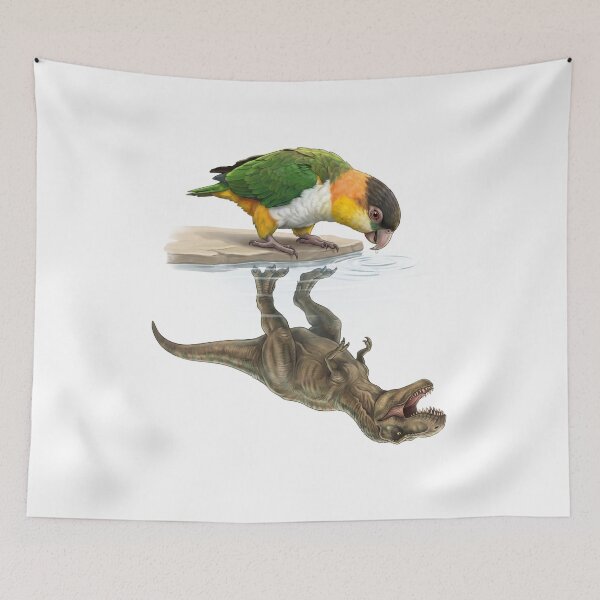 Item preview, Funny White Bellied Caique Reflection T Rex Dinosaur Parrot Mom Dad Lover designed and sold by DoodleTortle.
